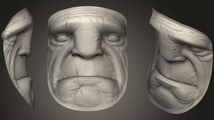 Mask (MS_0292) 3D model for CNC machine